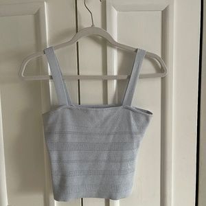 West of Melrose sky blue cropped tank